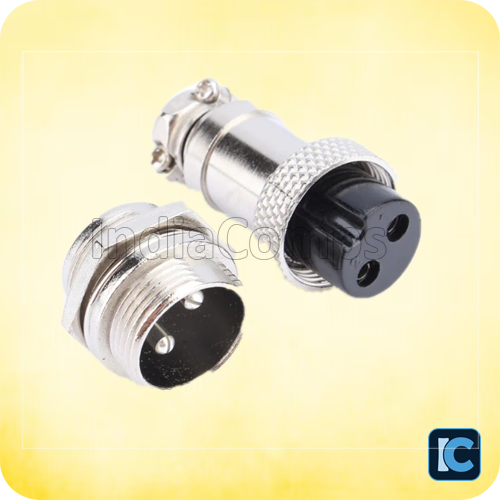 2-Pin Male Female Aviation Connector – 4A, Metal Shell (GX16 Panel Mount/Solder) 2-Pin Male Female Aviation Connector – 4A, Metal Shell (GX16 Panel Mount/Solder)